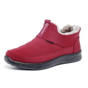 Northblanc Womens Winter Snow Boots Warm Faux Fur Waterproof Slip On Comfort Ankle Boots Outdoor Booties